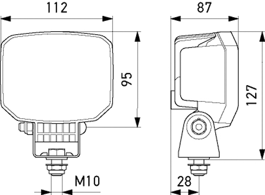 HELLA Arbejdsprojektør 1ga996588011 LED
