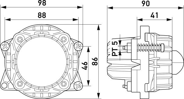HELLA Fjernlygte 1kl998670051 LED højre