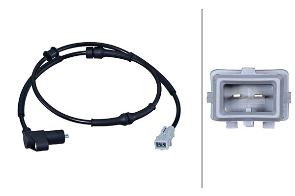 HELLA ABS Sensor 6pu358218001 foraksel for CITROËN/PEUGEOT
