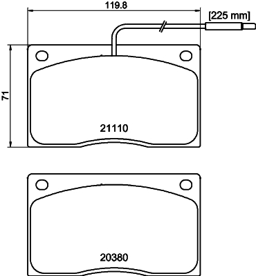 HELLA Bremseklodser 8db355005931 for JAGUAR RENAULT