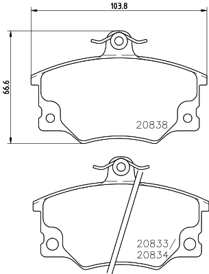 DON Bremseklodser pcp1497 for ALFA ROMEO FIAT LANCIA HUANGHAI