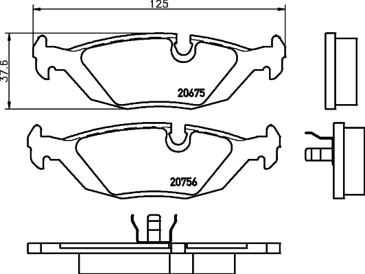 DON Bremseklodser pcp1372 for BMW