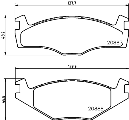 DON Bremseklodser pcp1252 for SEAT
