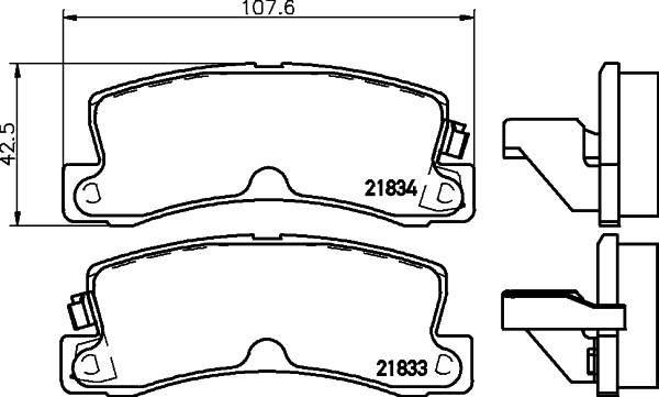 DON Bremseklodser pcp1326 for TOYOTA LEXUS NISSAN