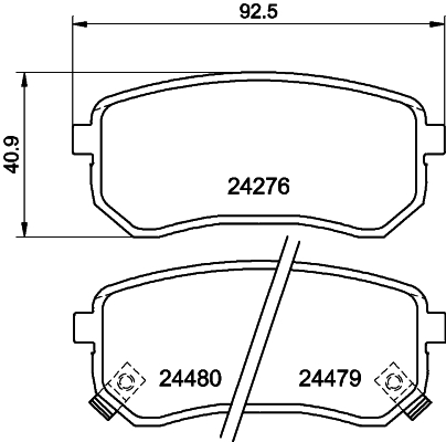 DON Bremseklodser pcp1191 for HYUNDAI KIA