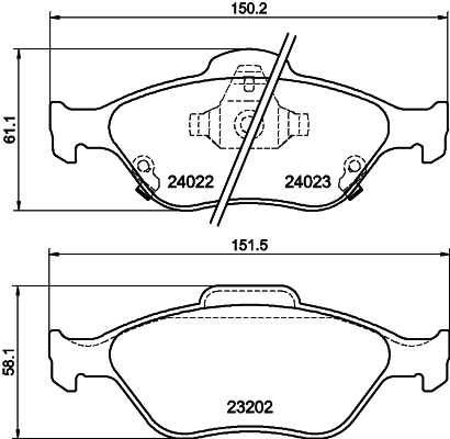 DON Bremseklodser pcp1185 for TOYOTA DAIHATSU