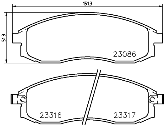 HELLA Bremseklodser 8db355006731 for MITSUBISHI