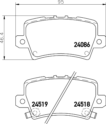 DON Bremseklodser pcp1166 for HONDA