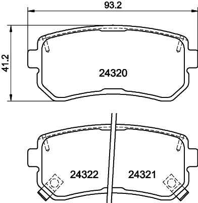 DON Bremseklodser pcp1063 for HYUNDAI (BEIJING) KIA (DYK) KIA HYUNDAI