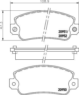 DON Bremseklodser pcp1535 for ALFA ROMEO FIAT LANCIA FSO VW AUDI SEAT