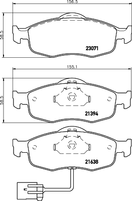 DON Bremseklodser pcp1312 for FORD FORD USA