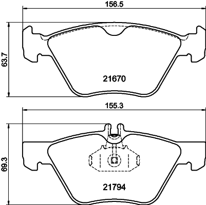 DON Bremseklodser pcp1131 for MERCEDES-BENZ CHRYSLER