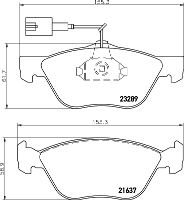 DON Bremseklodser pcp1325 for FIAT ALFA ROMEO LANCIA