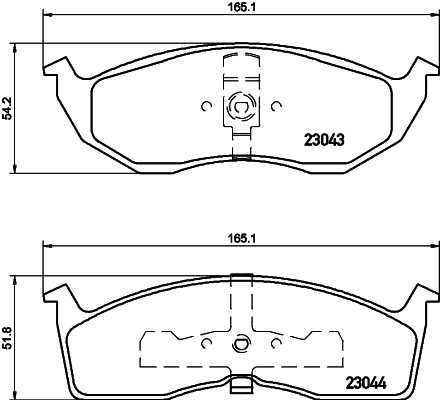 DON Bremseklodser pcp1451 for CHRYSLER