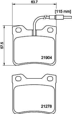 DON Bremseklodser pcp1672 for PEUGEOT MERCEDES-BENZ