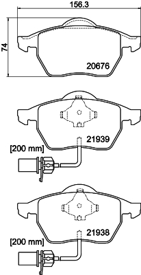 DON Bremseklodser pcp1038 for AUDI VW SKODA SEAT