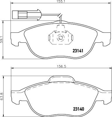 DON Bremseklodser pcp1546 for ALFA ROMEO LANCIA FIAT