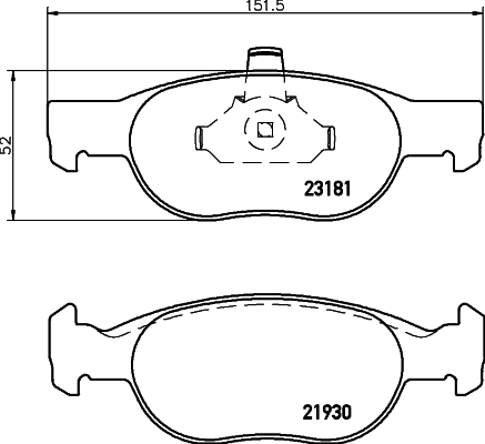 DON Bremseklodser pcp1454 for LANCIA FIAT