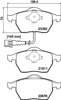 DON Bremseklodser pcp1147 for VW (SVW) VW (FAW) SKODA SEAT