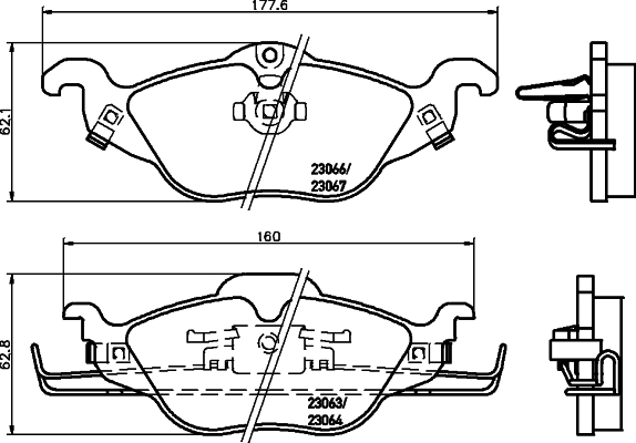 DON Bremseklodser pcp1058 for OPEL