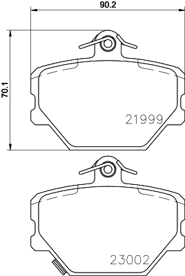 DON Bremseklodser pcp1105 for SMART MERCEDES-BENZ