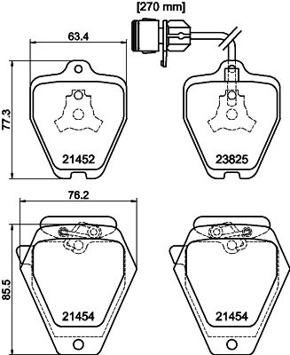 DON Bremseklodser pcp2101 for AUDI SEAT VW