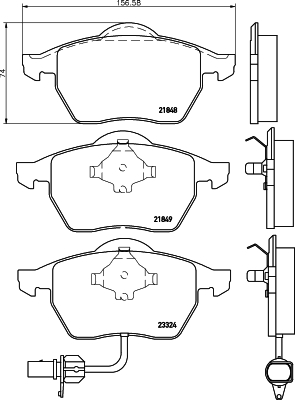 DON Bremseklodser pcp1328 for FORD AUDI
