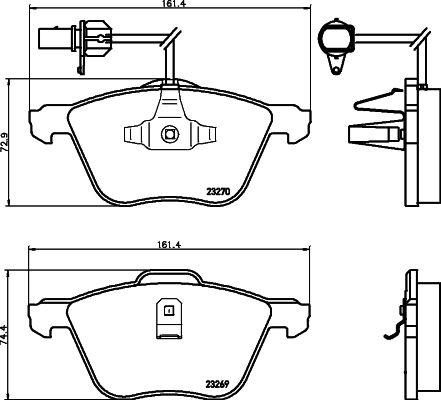 DON Bremseklodser pcp1661 for FORD SEAT
