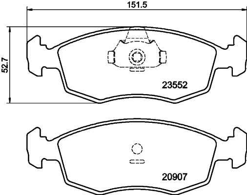 DON Bremseklodser pcp1589 for FIAT LANCIA