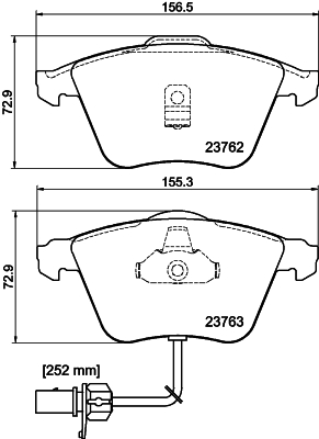 DON Bremseklodser pcp2103 for SEAT AUDI VW