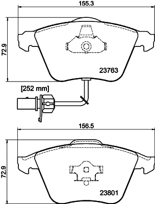 HELLA Bremseklodser 8db355009201 for AUDI (FAW) AUDI