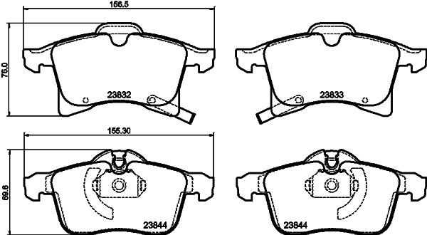 HELLA Bremseklodser 8db355009221 for HOLDEN VAUXHALL GENERAL MOTORS SATURN CHEVROLET AC