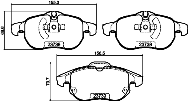 DON Bremseklodser pcp1138 for OPEL SAAB FIAT VAUXHALL CHEVROLET GENERAL MOTORS