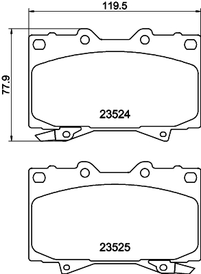 HELLA Bremseklodser 8db355009371 for TOYOTA (FAW) TOYOTA LEXUS