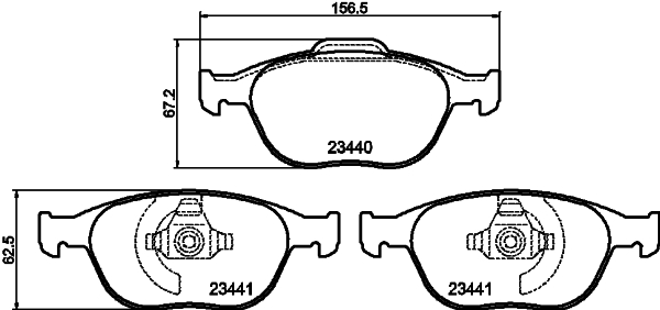 DON Bremseklodser pcp1140 for FORD