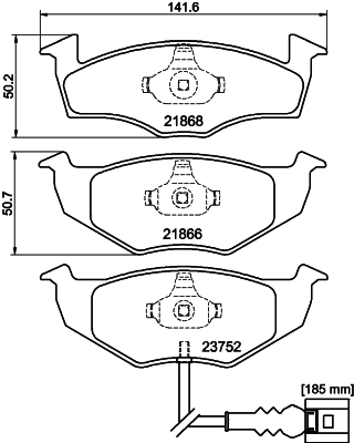 DON Bremseklodser pcp1499 for AUDI