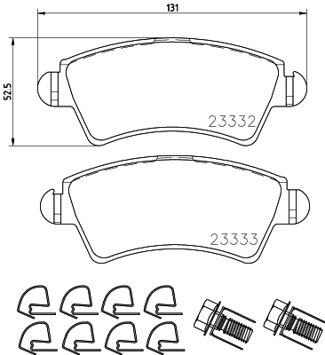 DON Bremseklodser pcp1500 for CITROËN PEUGEOT