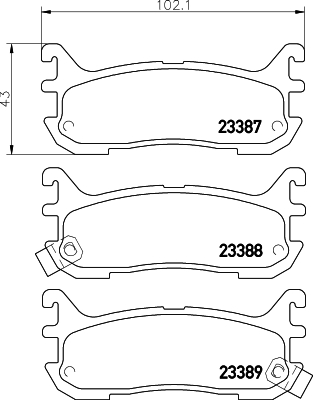 DON Bremseklodser pcp1399 for MAZDA MITSUBISHI FORD NISSAN