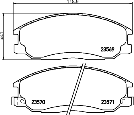 DON Bremseklodser pcp1148 for SSANGYONG HYUNDAI JAC KIA