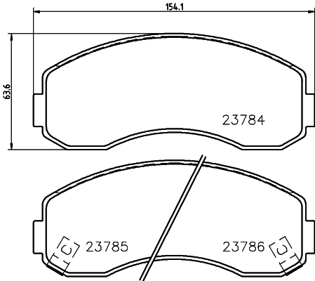 DON Bremseklodser pcp2100 for KIA ASIA MOTORS