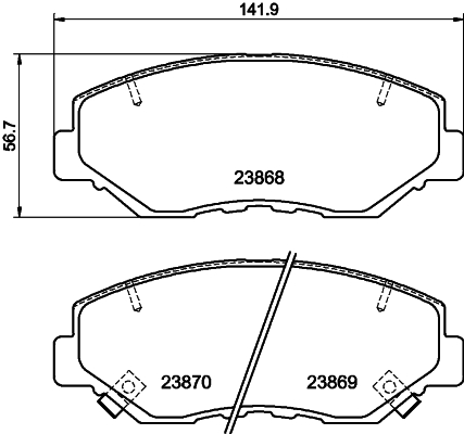 DON Bremseklodser pcp1296 for HONDA ACURA