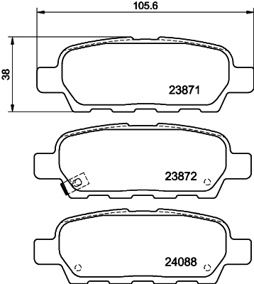 HELLA Bremseklodser 8db355010241 for FENGSHEN NISSAN (DFAC) INFINITI SAMSUNG NISSAN SUZUKI