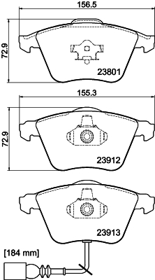 DON Bremseklodser pcp2108 for SEAT VW