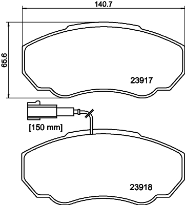 DON Bremseklodser pcp1641 for CITROËN PEUGEOT FIAT