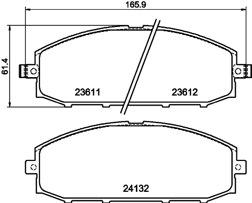 DON Bremseklodser pcp1472 for NISSAN