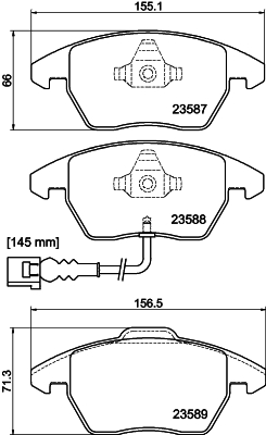 DON Bremseklodser pcp1002 for VW (SVW) SKODA VW (FAW) VW AUDI SKODA (SVW) SEAT