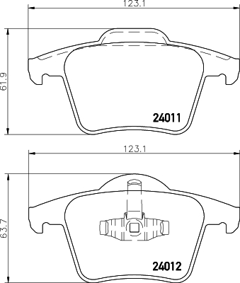 HELLA Bremseklodser 8db355010801 for VOLVO ASIA VOLVO