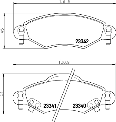 DON Bremseklodser pcp1291 for TOYOTA