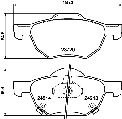 DON Bremseklodser pcp1261 for HONDA