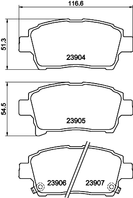 DON Bremseklodser pcp1250 for ENGLON TOYOTA